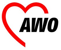 Das AWO-Logo mit einem roten Herz